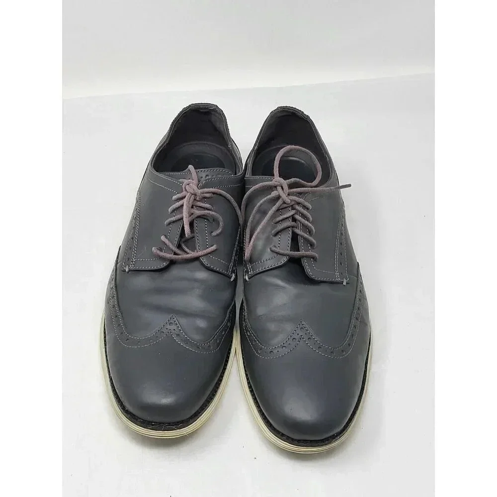 Cole Haan Original Grand Gray Wingtip Oxford Dress Shoes C30025 Men 11.5